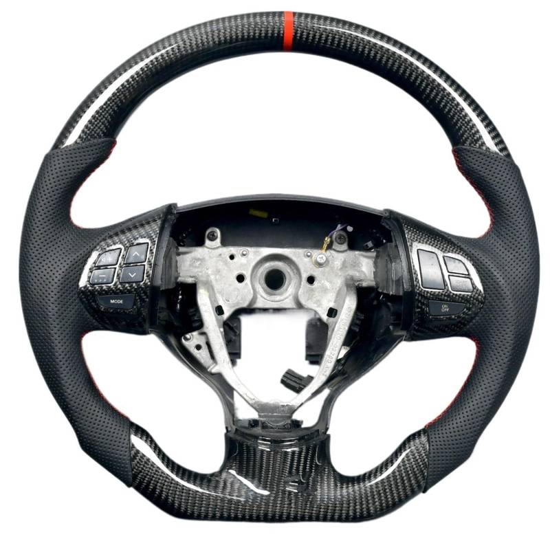 AcarKing Kompatibel Mit Mitsubishi Für Lancer EX X 10 GT ES Für GTS Für Galant 2007 2008 2009 2010 2011 2012 2013 2014 2015 2016 2017 Carbonfaser-Lenkrad Individuell Angepasst Lenkrad Auto(Style 1) von AcarKing