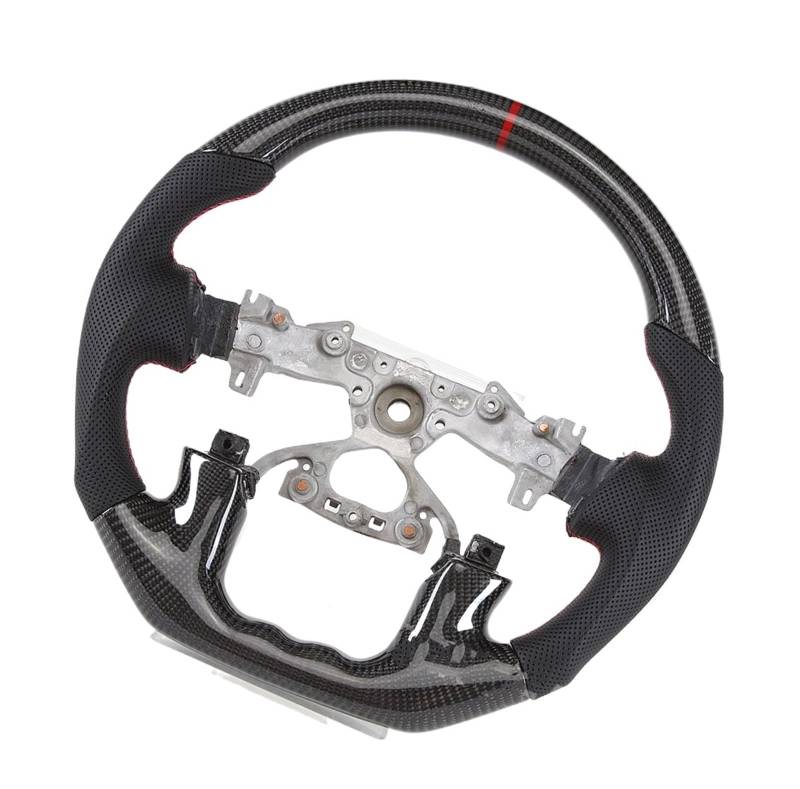 AcarKing Kompatibel Mit Nissan Für Patrol Y62 2019 2020 2021 2022 2023 2024 Carbon Fiber Auto Sport Lenkrad Flache Unterseite Lenkrad Teile Lenkrad Auto(Style 2) von AcarKing
