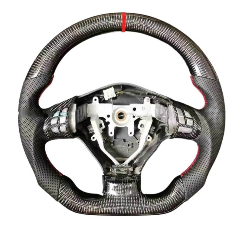 AcarKing Kompatibel Mit Subaru Für Impreza Für Legacy Für WRX Für STI Für Forester, Carbonfaser-Auto-Sportlenkrad-Innenteile Lenkrad Auto(with Buttons) von AcarKing