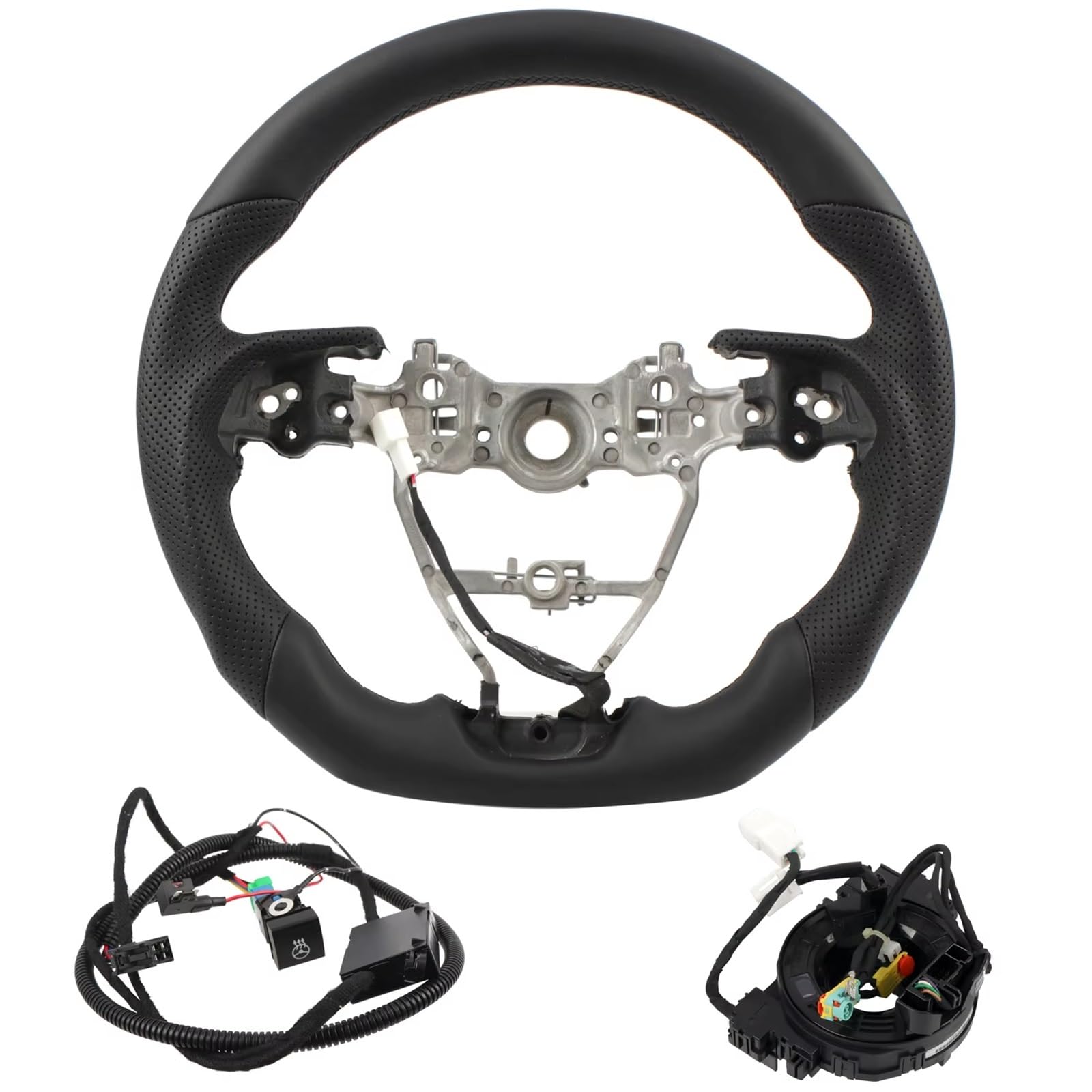 AcarKing Kompatibel Mit Toyota Für RAV4 Für Corolla 2019 2020 2021 2022 2023 Für Camry 2018–2023, Individuelle Lenkradmontage, Autozubehör Lenkrad Auto(with Heated) von AcarKing