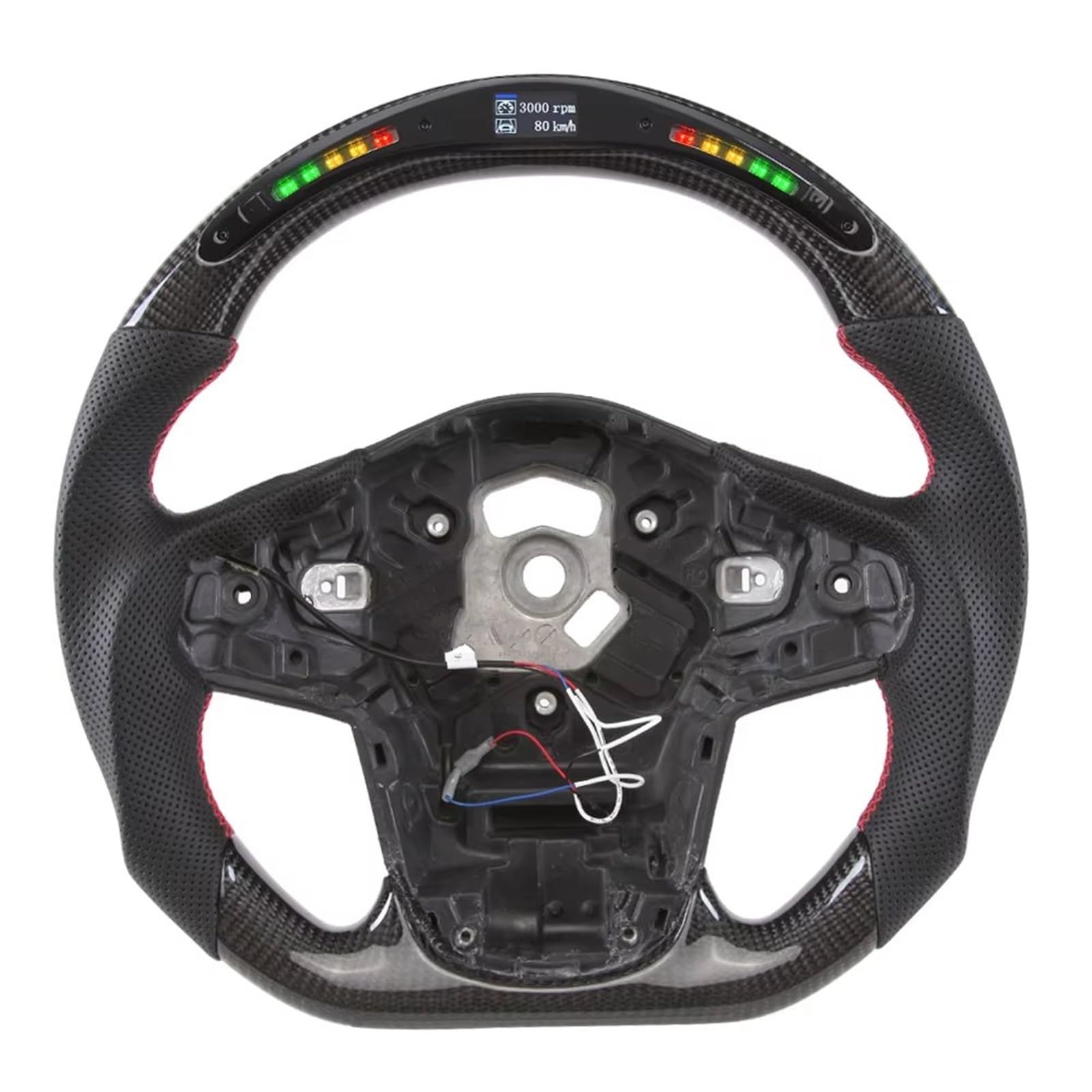 AcarKing Kompatibel Mit Toyota GR Für Supra MKV A90 2020 2021 2022 2023 2024. Maßgeschneidertes Carbonfaser-Autolenkrad-Innenraummodifikationszubehör Lenkrad Auto(Size 2) von AcarKing