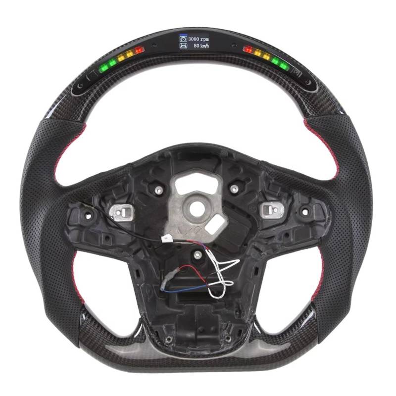 AcarKing Kompatibel Mit Toyota GR Für Supra MKV A90 2020 2021 2022 2023 2024. Maßgeschneidertes Carbonfaser-Autolenkrad-Innenraummodifikationszubehör Lenkrad Auto(Size 2) von AcarKing