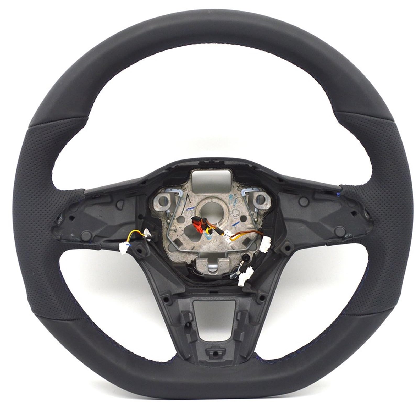 AcarKing Kompatibel Mit VW Für EVO Für Platform Für Golf 8 Für Golf MK8 2020 Halbperforiertes Lenkrad Mit Beheizten Paddeln Autozubehör Lenkrad Auto(Blue) von AcarKing