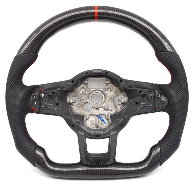 AcarKing Kompatibel Mit VW Für Golf MK 6 7 Für GTI 8 R, Carbonfaser-Lenkrad, Enthält Acc-Tastenpaddel Und Heizung, Autozubehör Lenkrad Auto(Style 2) von AcarKing