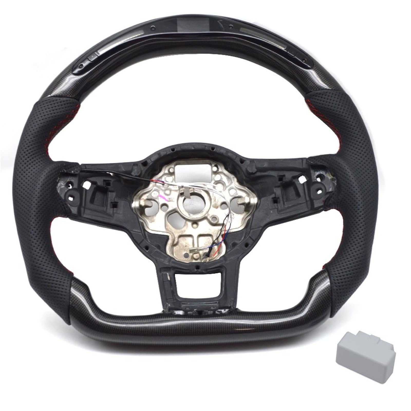 AcarKing Kompatibel Mit VW Für Golf MK 6 7 Für GTI 8 R, Carbonfaser-Lenkrad, Enthält Acc-Tastenpaddel Und Heizung, Autozubehör Lenkrad Auto(Style 5) von AcarKing