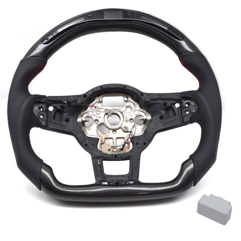 AcarKing Kompatibel Mit VW Für Golf MK 6 7 Für GTI 8 R, Carbonfaser-Lenkrad, Enthält Acc-Tastenpaddel Und Heizung, Autozubehör Lenkrad Auto(Style 5) von AcarKing