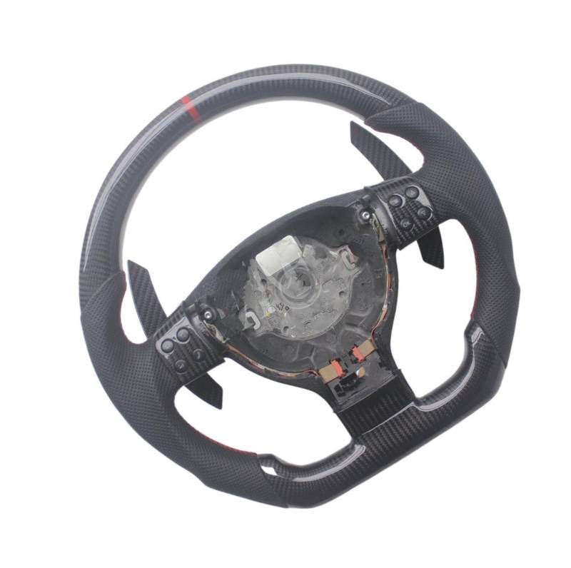 AcarKing Kompatibel Mit VW Für J&etta Mk5 Für Golf 5 Für GTI R32 Für EOS Für Passat B6 Für Bora Für Caddy Ersatz des Autolenkrads Aus Kohlefaser Lenkrad Auto(with Paddles 1) von AcarKing