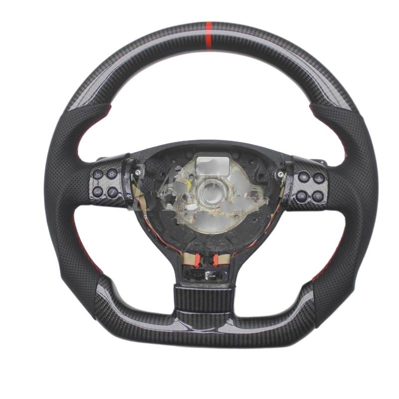 AcarKing Kompatibel Mit VW Für J&etta Mk5 Für Golf 5 Für GTI R32 Für EOS Für Passat B6 Für Bora Für Caddy Ersatz des Autolenkrads Aus Kohlefaser Lenkrad Auto(with Paddles 2) von AcarKing