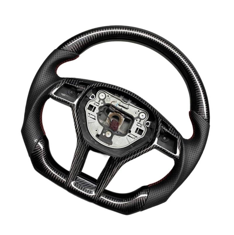 Kompatibel Mit Benz A45 Für AMG Für CLS Für S-Model W176 C63 W204 Für CLA Maßgeschneidertes Sportlenkrad Aus Kohlefaser, Innenausstattung, Verbesserte Autoteile Lenkrad Auto(Style 1) von AcarKing