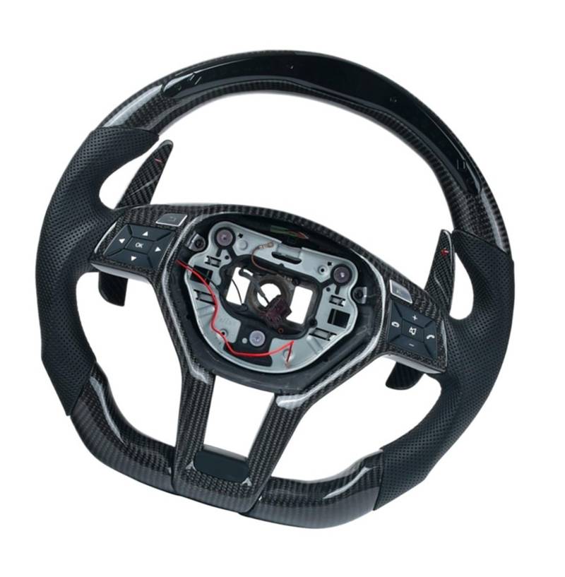 Kompatibel Mit Benz A45 Für AMG Für CLS Für S-Model W176 C63 W204 Für CLA Maßgeschneidertes Sportlenkrad Aus Kohlefaser, Innenausstattung, Verbesserte Autoteile Lenkrad Auto(Style 3) von AcarKing
