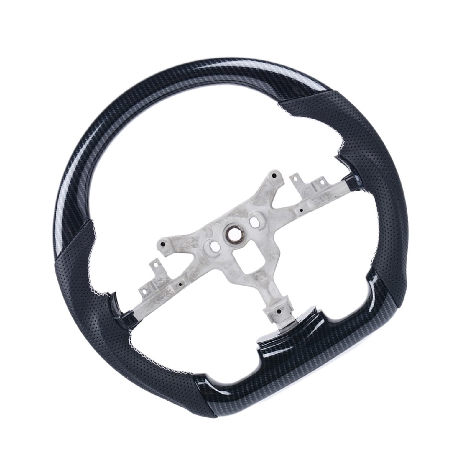 Kompatibel Mit Chevrolet Für Corvette C6 Z06 ZR1 2009 2010 2011 2006 2007 2008 Carbonfaser-Lenkrad, Rennsportrad, Autoteile Lenkrad Auto(Black) von AcarKing