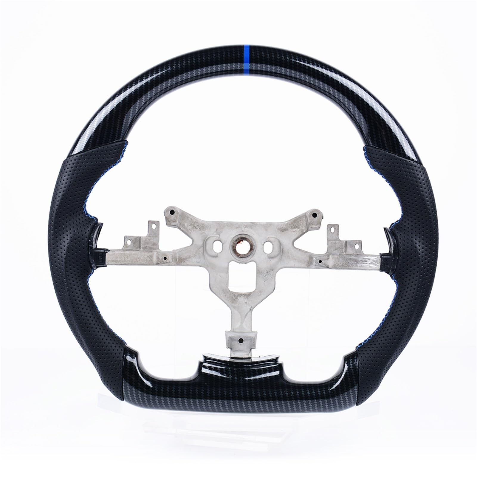 Kompatibel Mit Chevrolet Für Corvette C6 Z06 ZR1 2009 2010 2011 2006 2007 2008 Carbonfaser-Lenkrad, Rennsportrad, Autoteile Lenkrad Auto(Blue) von AcarKing