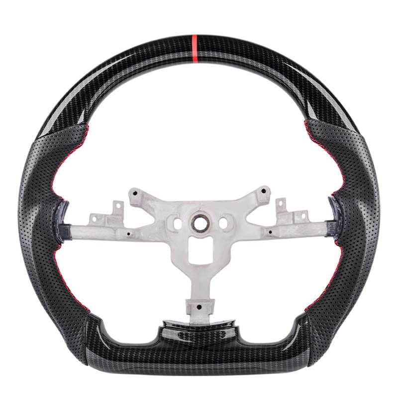Kompatibel Mit Chevrolet Für Corvette C6 Z06 ZR1 2009 2010 2011 2006 2007 2008 Carbonfaser-Lenkrad, Rennsportrad, Autoteile Lenkrad Auto(Red) von AcarKing