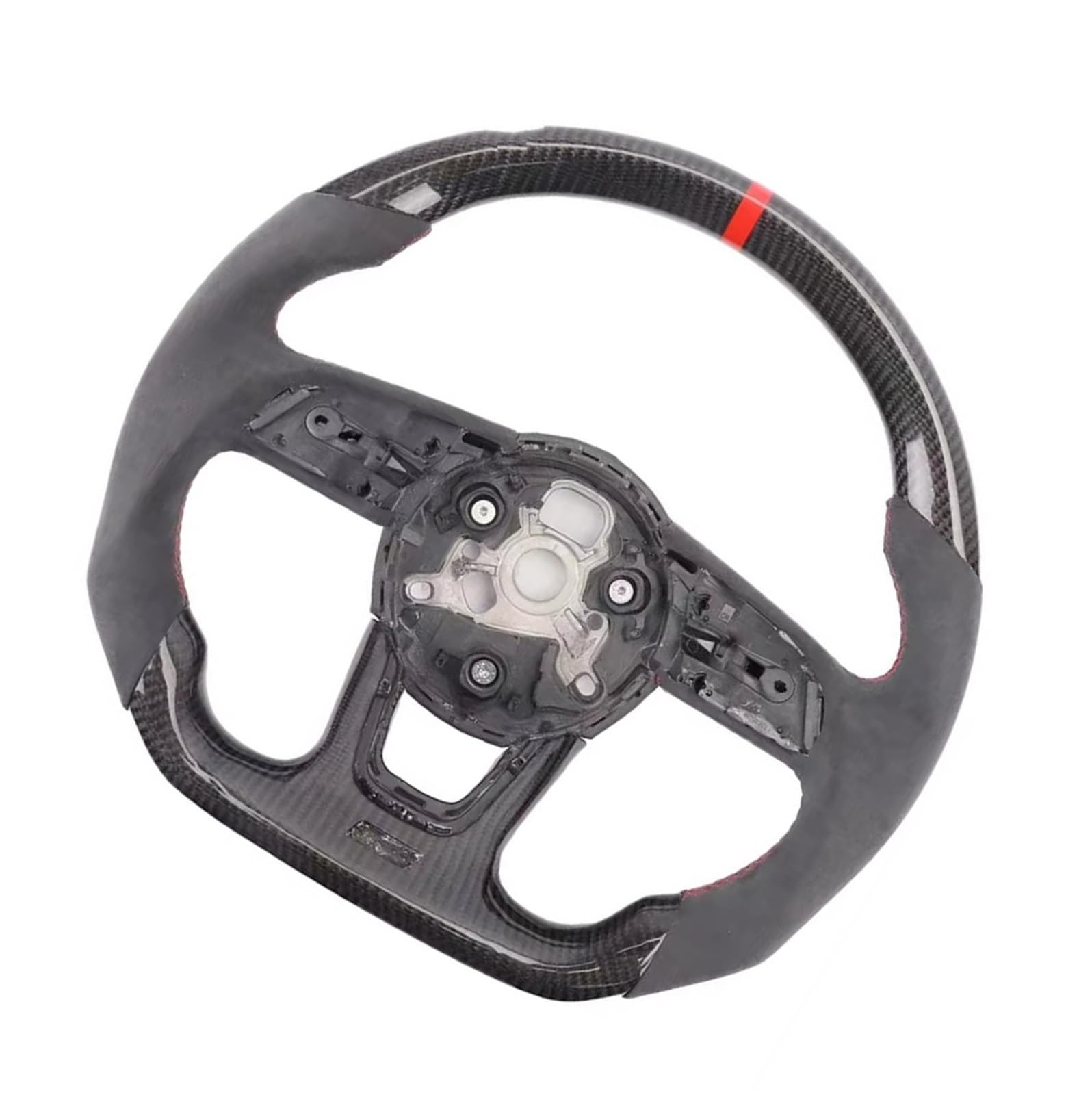 Kompatibel Mit Für A3 A4 A5 B9 RS/S Logo Sportlenkräder Carbonfaser-Autolenkradsockelbaugruppe Autoteile Lenkrad Auto(No Logo) von AcarKing