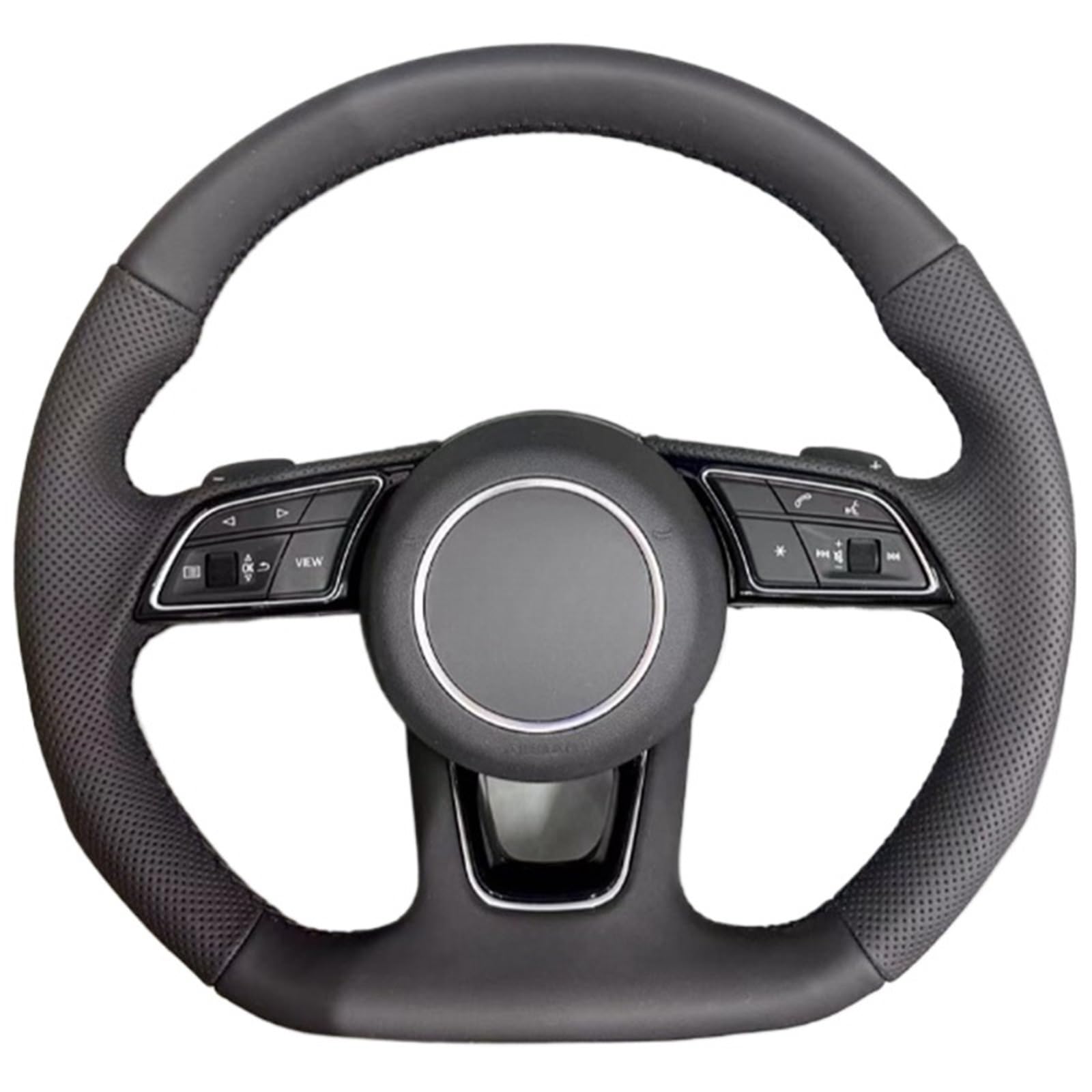 Kompatibel Mit Für TT 2008 2009 2010 2011 2012 2013 2014 Für R8 Q3 Q5 Q7 Flachboden-Lenkrad-Kampagnenmontage Innenausstattung Autoteile Lenkrad Auto(with Paddles 1) von AcarKing