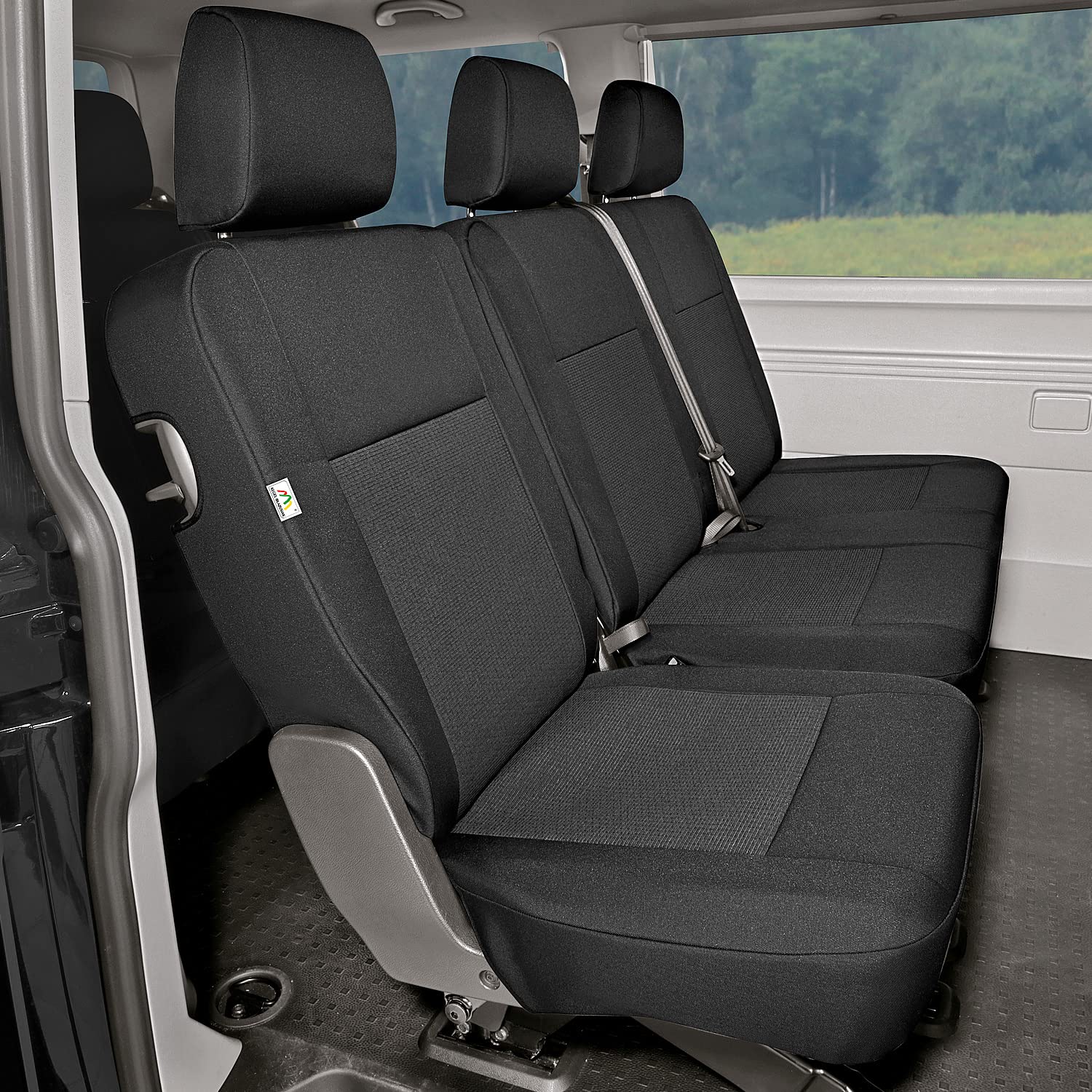 Accesorionline Sitzbezüge für T5 T6 – 2 – 9 Sitzer – 100 % Maßanfertigung für Caravelle Multivan California Transporter Camper 4 x 4 (T6 hinten 1+2) von Accesorionline