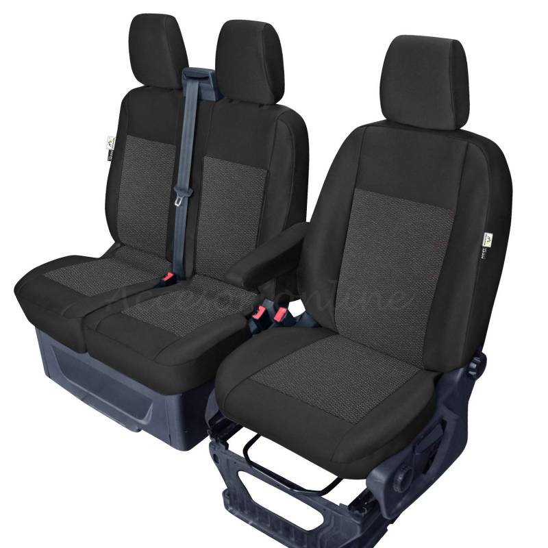 Accesorionline Sitzbezüge kompatibel mit Ford Transit Custom I 2012-2023, 100 % passgenau von Accesorionline
