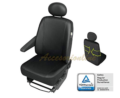 Sitzbezüge für Renault Trafic / Nissan Primastar/Opel Vivaro/Modelle 2001-2014 Fahrersitzbezug aus Kunstleder von Accesorionline