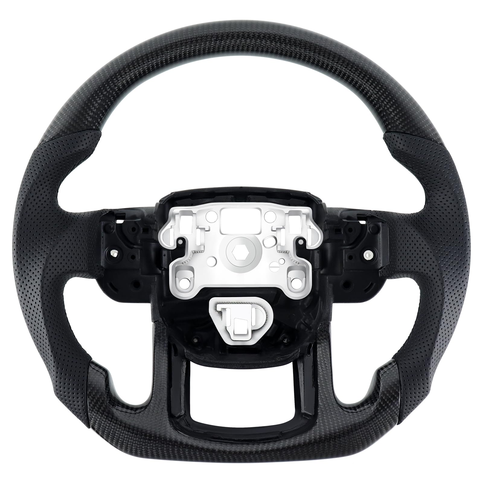 Acclcors Carbonfaser-Lenkrad, Lederlenkrad D-Form flacher Boden personalisiertes Lenkrad, perforierter Ledergriff für Range Rover Sport 2014-2022 Acclcors Carbonfaser-Lenkrad, Lederlenkrad D-Form flacher Boden personalisiertes Lenkrad, perforierter Ledergriff für Range Rover Sport 2014-2022 von Acclcors