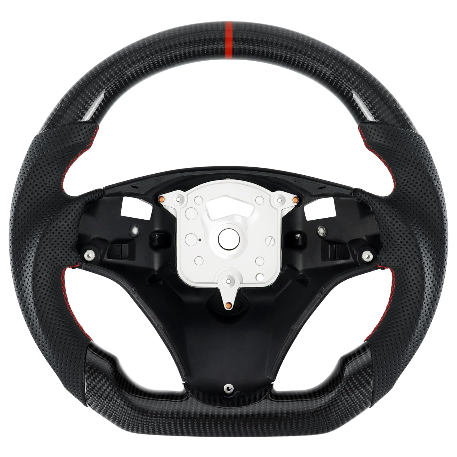 Acclcors Handgefertigte echte Carbonfaser-Lenkrad, D-förmiges Lenkrad mit flacher Unterseite, Lenkrad mit scharfen Paddellöchern für BMW M Sport 1/3 Serie M3/E88 E90 E91 E92 E93 2005-2012 Acclcors Handgefertigte echte Carbonfaser-Lenkrad, D-förmiges Lenkrad mit flacher Unterseite, Lenkrad mit scharfen Paddellöchern für BMW M Sport 1/3 Serie M3/E88 E90 E91 E92 E93 2005-2012 von Acclcors