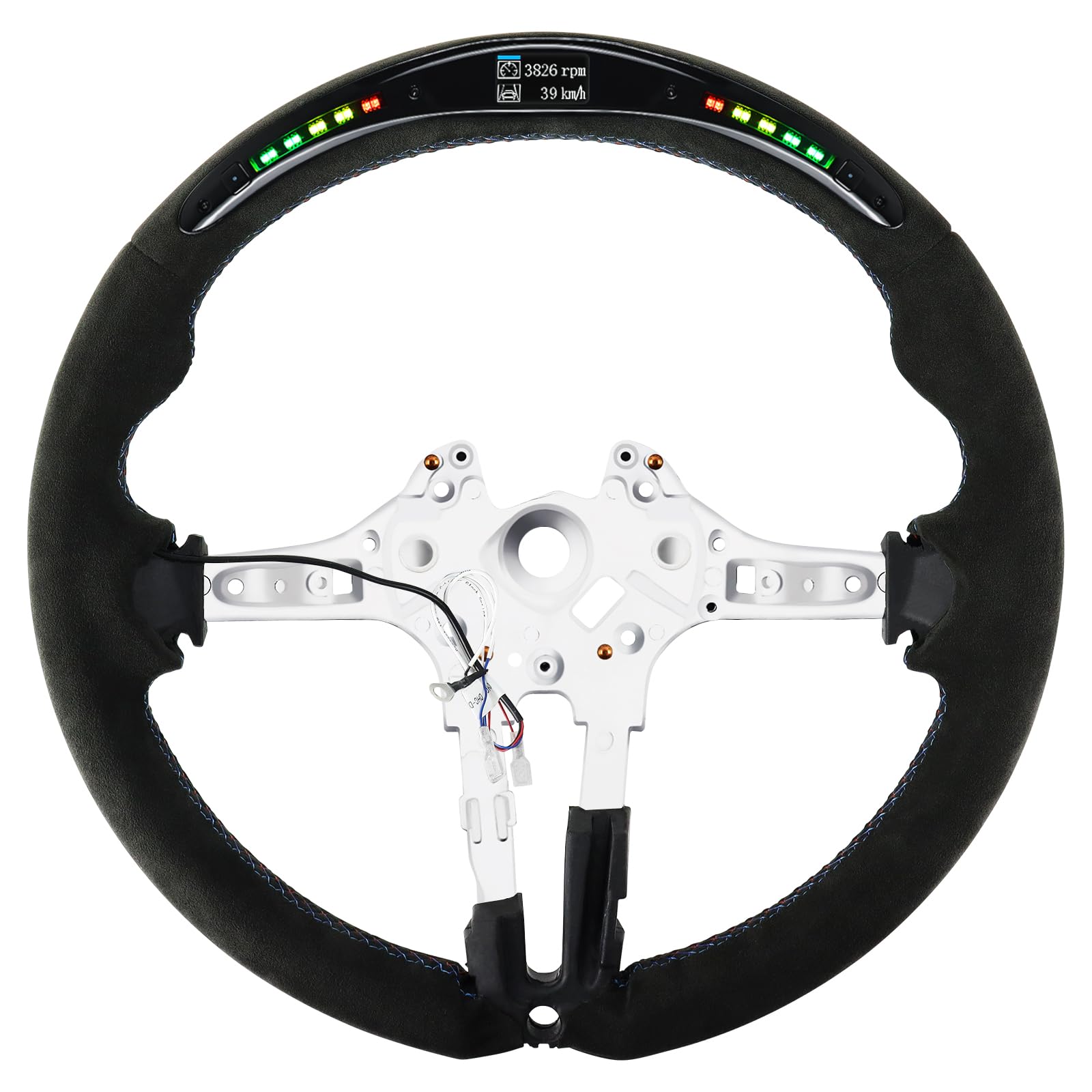 Acclcors Lenkrad, LED-Schaltanzeige-Lenkrad, Voll-Alcantara-Lederlenkrad nur für BMW M Sportserie/M Performance Serie F10F11F06F12F13 F01F02F03 GT F07 M5 F10F90 M6 F06/F12/13 M8 F91F92F93 Acclcors Lenkrad, LED-Schaltanzeige-Lenkrad, Voll-Alcantara-Lederlenkrad nur für BMW M Sportserie/M Performance Serie F10F11F06F12F13 F01F02F03 GT F07 M5 F10F90 M6 F06/F12/13 M8 F91F92F93 von Acclcors