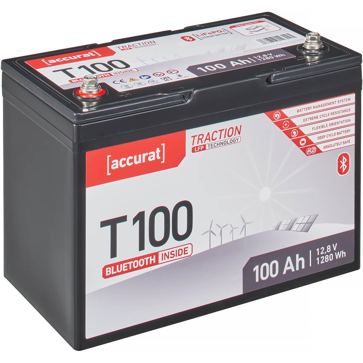 Accurat Traction T100 LFP BT 12V Lithium Batterie 100Ah LiFePO4 Accurat Traction T100 LFP BT 12V Lithium Batterie 100Ah LiFePO4 von Accurat