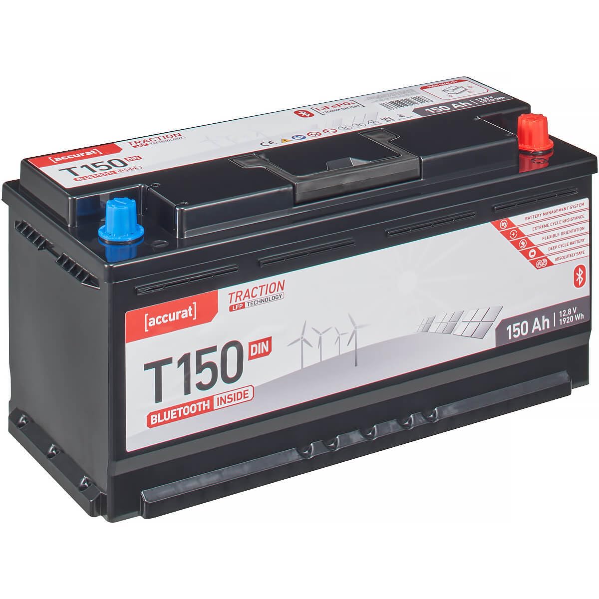 Accurat Traction T150 LFP DIN BT 12V Lithium Batterie 150Ah LiFePO4 Accurat Traction T150 LFP DIN BT 12V Lithium Batterie 150Ah LiFePO4 von Accurat