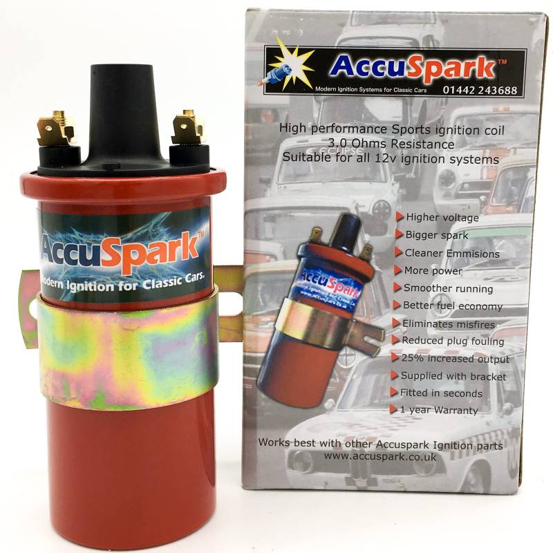 Accuspark 12 V Sport-Zündspule Zündspule blau DLB110 für Oldtimer Auto von Accuspark