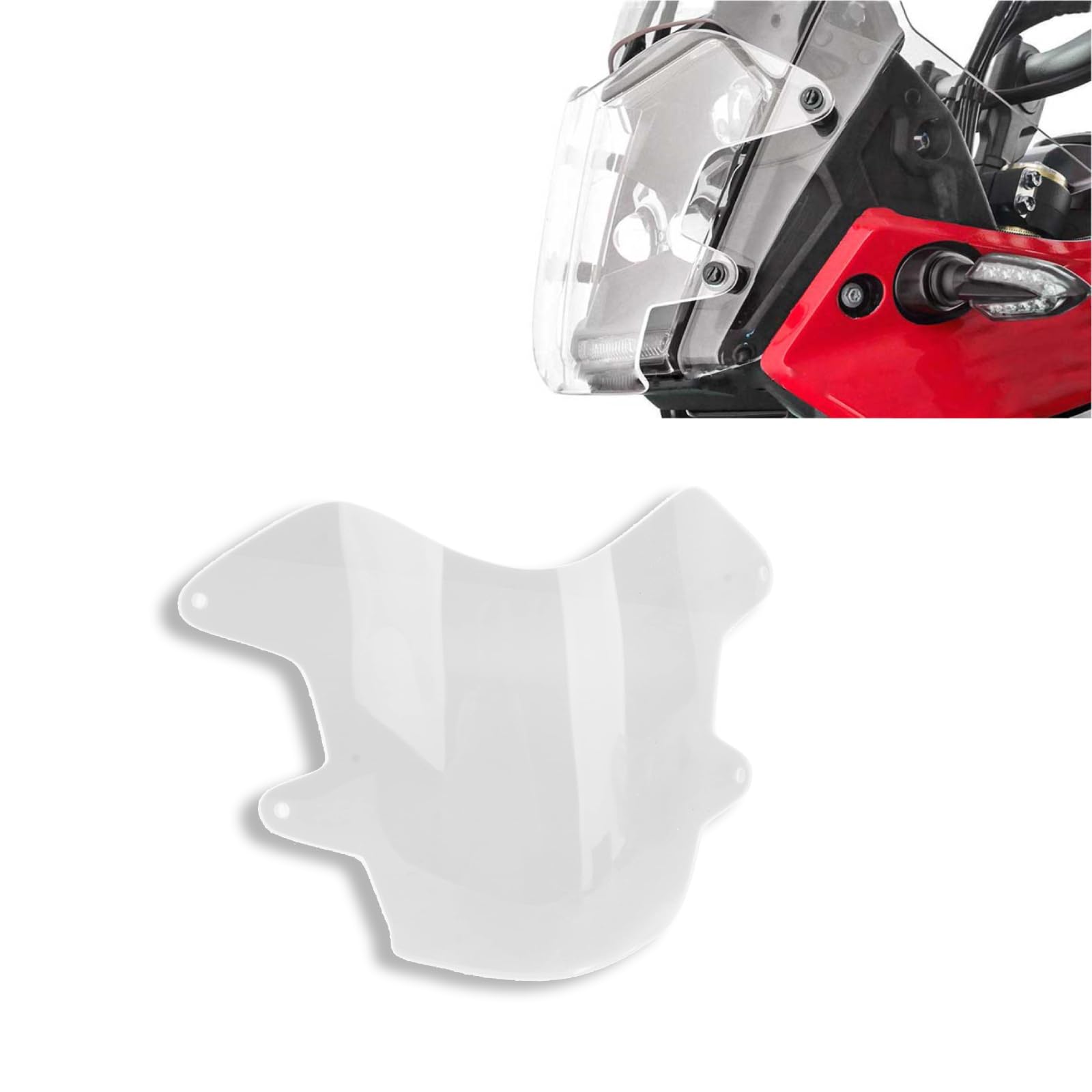 AceSupever Motorrad Scheinwerfer-Schutz Abdeckung, Schlagfester Scheinwerferschutz mit Glatter Oberfläche Ersatz für Tenere 700 2019-2022 (Transparent) von AceSupever