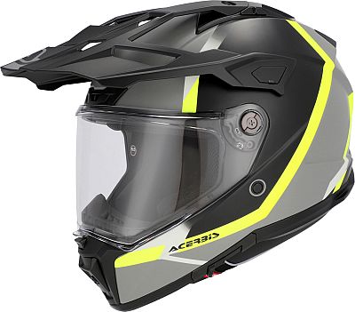 Acerbis Attack, Endurohelm - Matt Grau/Schwarz/Neon-Gelb - XL von Acerbis