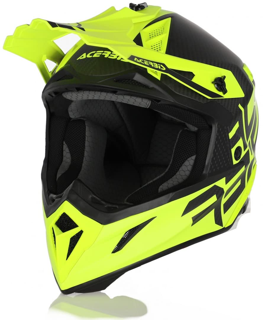 Acerbis CASCO IMPACT STEEL CARBON GIALLO FLUO S von Acerbis