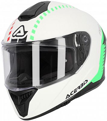 Acerbis Krapon, Integralhelm - Weiß/Schwarz/Neon-Grün - 3XL von Acerbis