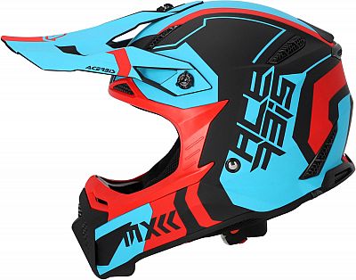 Acerbis Profile 5, Motocrosshelm - Matt Rot/Neon-Blau/Schwarz - S von Acerbis