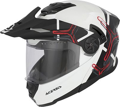 Acerbis Rider Graphic, Klapphelm - Weiß/Schwarz - M von Acerbis
