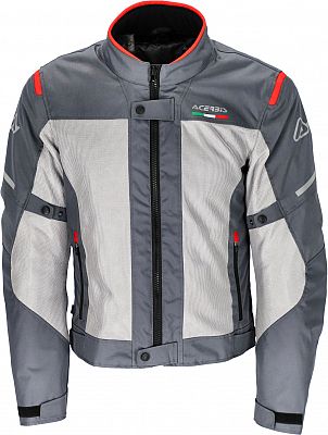 Acerbis Ruby, Textiljacke wasserdicht - Grau/Hellgrau/Rot - XXL von Acerbis