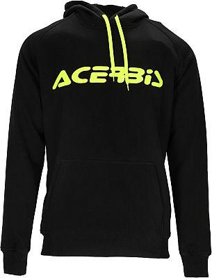 Acerbis S-Logo, Kapuzenpullover - Schwarz/Neon-Gelb - 3XL von Acerbis
