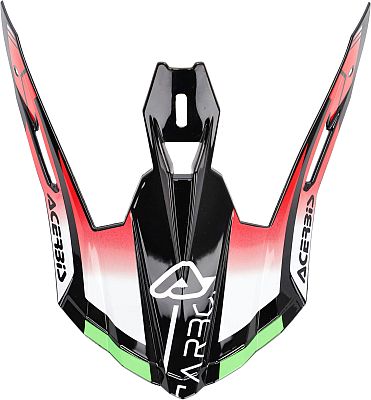 Acerbis Steel Carbon, Helmschirm - Matt Grün/Rot von Acerbis