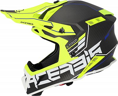 Acerbis Steel Carbon S23, Crosshelm - Matt Schwarz/Neon-Gelb/Weiß - L von Acerbis