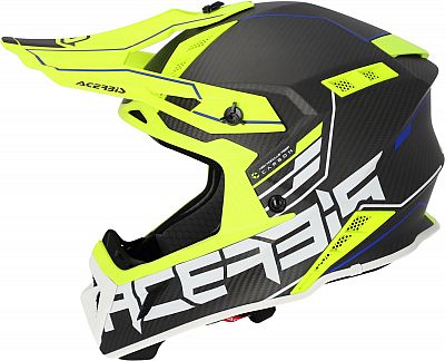 Acerbis Steel Carbon, Motocrosshelm - Matt Schwarz/Neon-Gelb/Weiß - XL von Acerbis