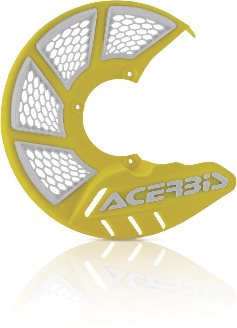Acerbis X-Brake belüftete Frontscheibenabdeckung (Gelb/Weiß) von Acerbis