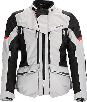 Acerbis X-Rover, Textiljacke wasserdicht Damen - Schwarz/Hellgrau/Rot - XL von Acerbis