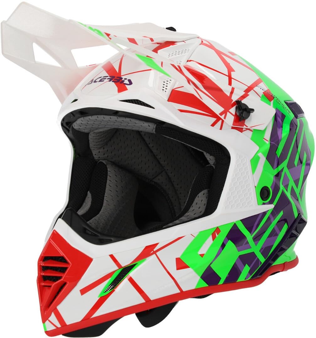 Acerbis X-Track 2024 Motocross-Helm (White/Green/Red,M (57/58)) von Acerbis