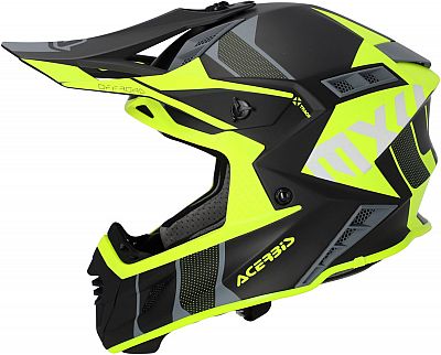 Acerbis X-Track S23, Crosshelm - Matt Schwarz/Neon-Gelb/Grau - XXL von Acerbis