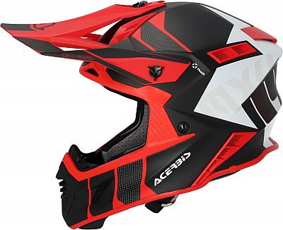 Acerbis X-Track S23, Crosshelm - Matt Schwarz/Rot/Weiß - S von Acerbis