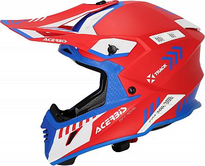 Acerbis X-Track S23 Mips, Crosshelm - Matt Rot/Blau/Weiß - XL von Acerbis