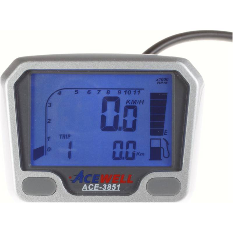 Acewell 5000906 geschwindigkeitsmesser, anzeigeeinheit ace-3851 quad / atv tachometer mit drehzahlmesser und kraftstoffanzeige speziell für den yamaha yfm660r und yfm700r raptor von Acewell