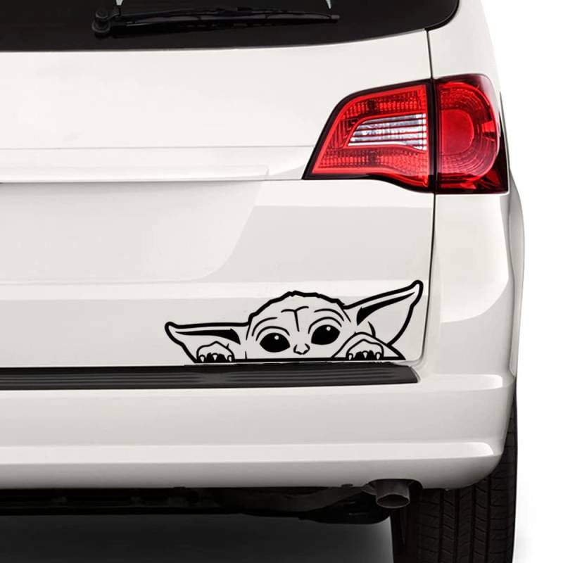 Aufkleber Auto Baby Yoda Spähen Autoaufkleber für Autos LKW Fenster Stoßstange Laptop von ZOUXO