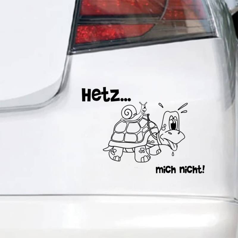 Aufkleber Auto Hetz Mich Nicht! Turtle Schildkröte Schnecken Aufkleber Autotattoo Autoaufkleber Sticker 2 Stücke von PGONA