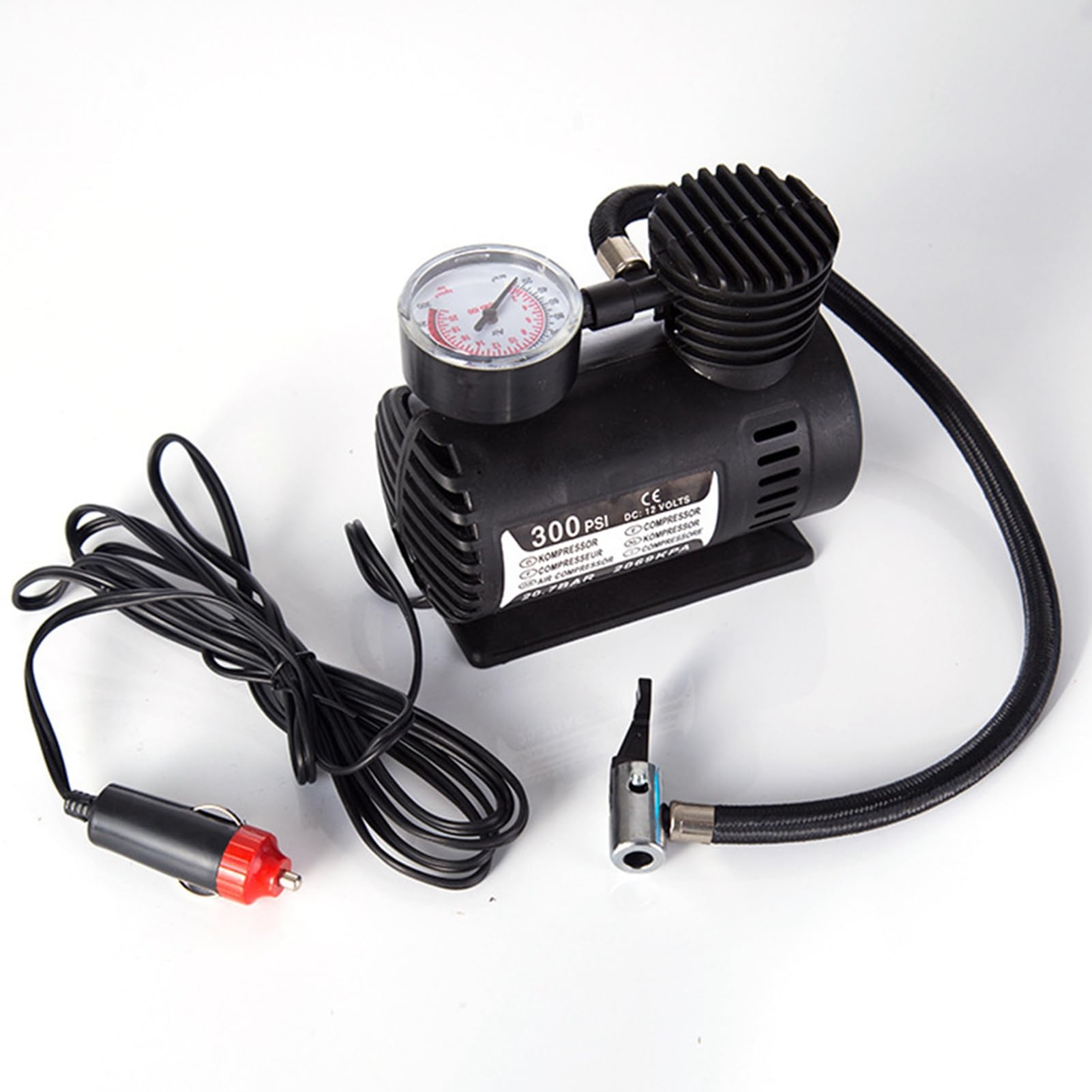 Acouto 300psi 12V Autowagen Elektrische Reifen -Inflator -Pumpenauto Kompressorauto e (Black) von Acouto