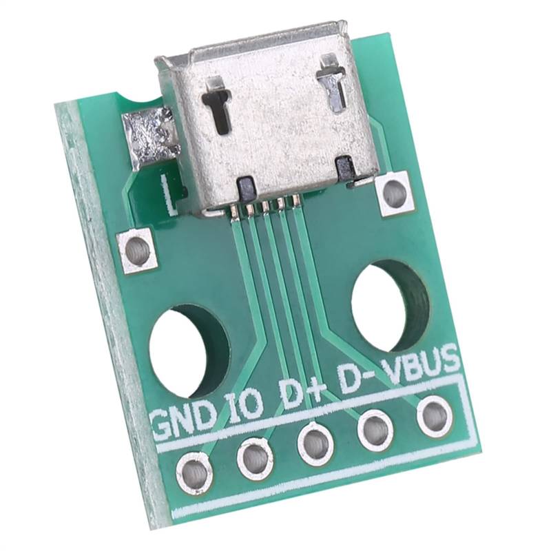 Micro-USB-Platine, 10 Stück, Micro-USB-Buchse auf Dip-Adapterplatine, 5-polig, 2,54 Mm Rastermaß, Micro-USB-Buchse von Acouto
